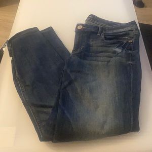 Express Demin Cropped Skinny Jeans